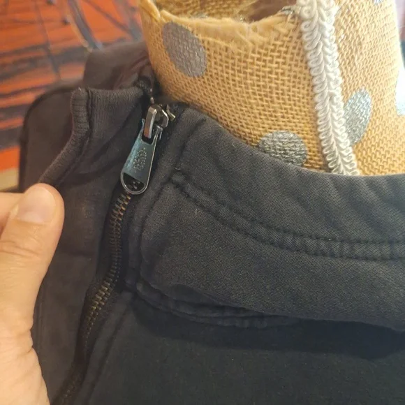 Free People FP Movement Cropped 3/4 Zip Hoodie Black Size Medium - Picture 3 of 11